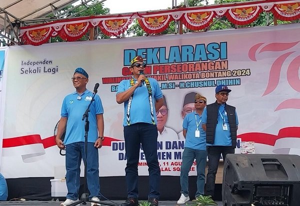 Meski Jalur Independen, Deklarasi Basri-Dhihin Dihadiri Puluhan Ribu Massa