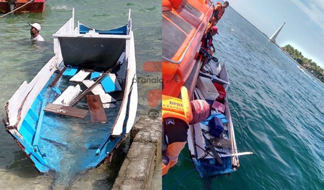 Dua Ketinting Tabrakan di Pulau Beras Basah