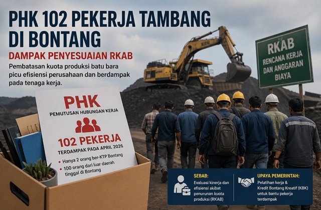 Ratusan Pekerja Tambang di Bontang Kena PHK Dipicu Penurunan Kuota Produksi