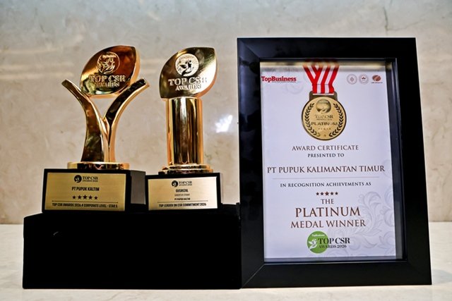 Jejak Nyata di Masyarakat, Pupuk Kaltim Sabet Level Tertinggi TOP CSR Awards 2026