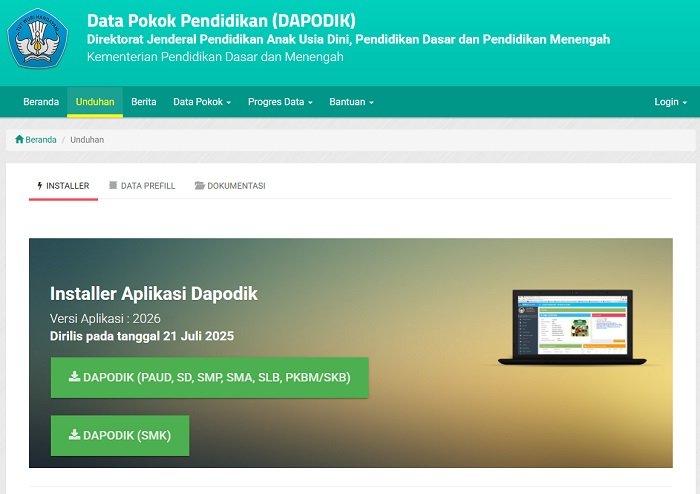 Aplikasi Dapodik 2026 Resmi Dirilis, Ini Panduan dan Jadwal Pemutakhiran Data
