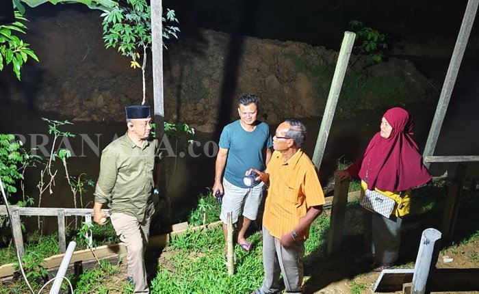 Tanah Longsor Terjang Permukiman RT 26 Gunung Telihan Bontang, Empat Rumah Warga Terancam Ambruk