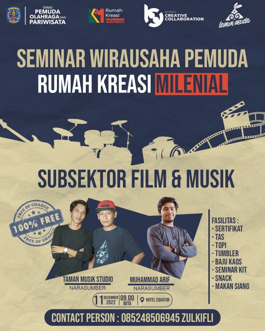 Bontang Creative Collaboration Datangkan Talenta Nasional Bidang Film dan Musik, Buka Pendaftaran bagi Pelajar dan Mahasiswa