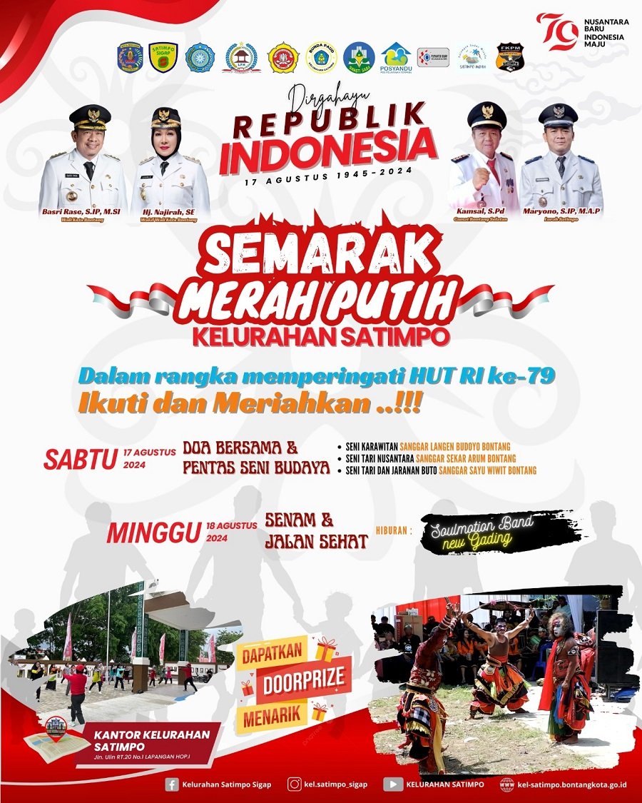 Semarakan HUT RI, Kelurahan Satimpo Gelar Pentas Seni Budaya hingga Jalan Sehat