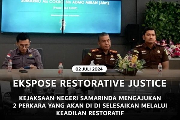 Kejari Samarinda Ajukan Restorative Justice untuk Dua Kasus Pidana