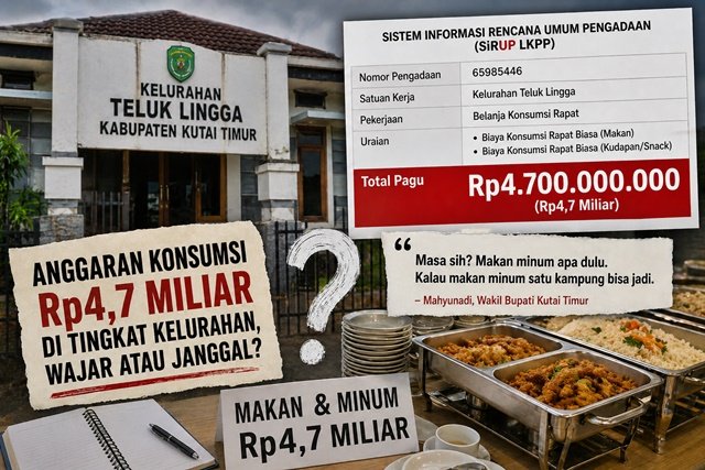 GILA! Kelurahan di Kutim Anggarkan Rp4,7 Miliar untuk Konsumsi