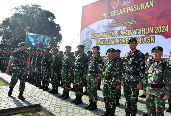 Korem 091/ASN Gelar Apel Siaga Serentak, Siap Kawal Pilkada Kaltim 2024