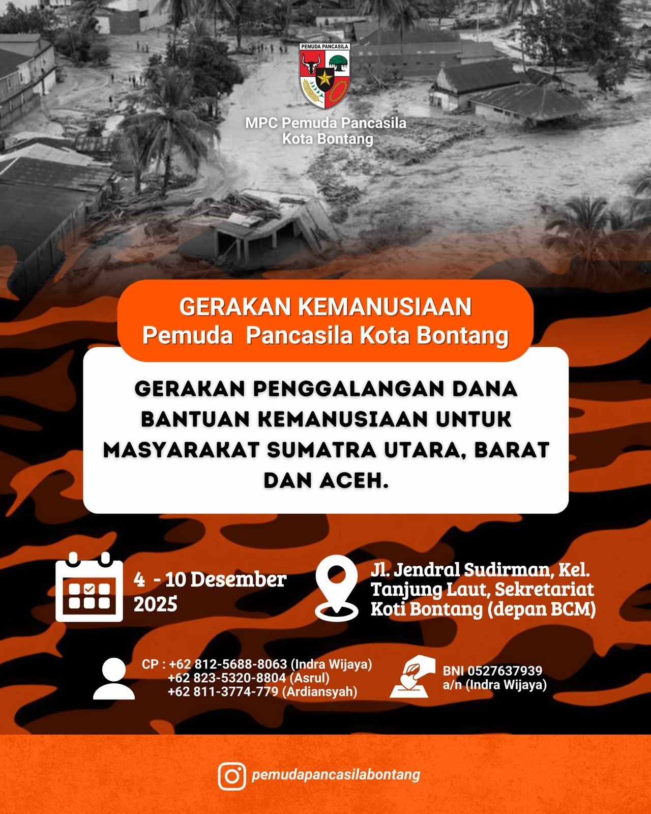 Donasi Dibuka! PP Bontang Ajak Warga Bantu Korban Longsor dan Banjir Bandang di Aceh dan Sumatera