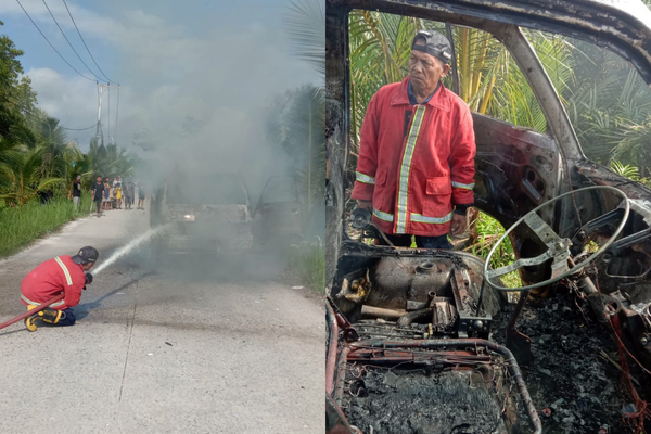 Mobil Terbakar di Kukar, 2 Jam Baru Padam