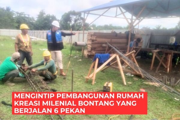 Mengintip Pembangunan Rumah Kreasi Milenial Bontang yang Berjalan 6 Pekan
