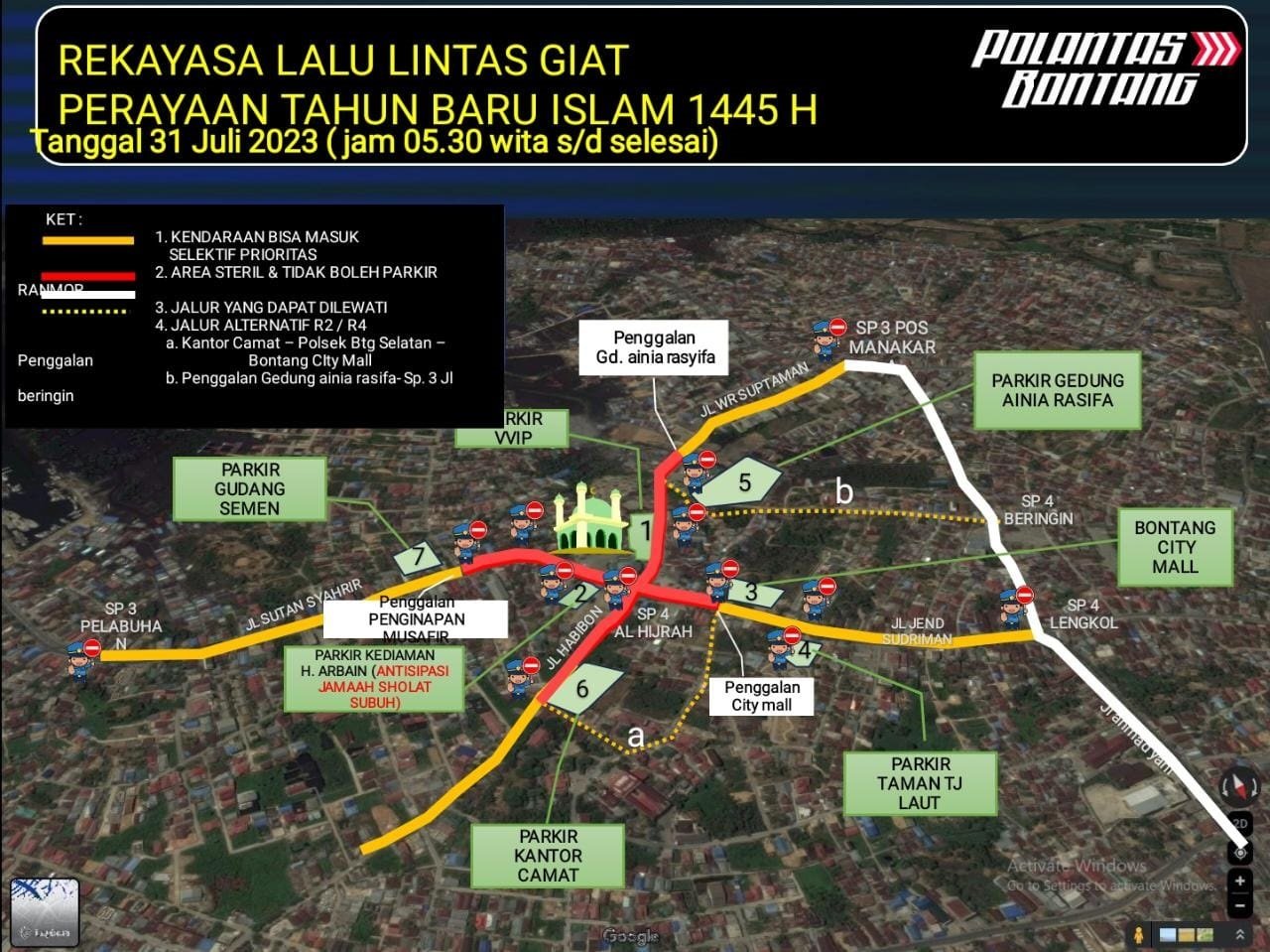 UAS Tabligh Akbar di Bontang, Ini Rekayasa Lalu Lintas dari Polres