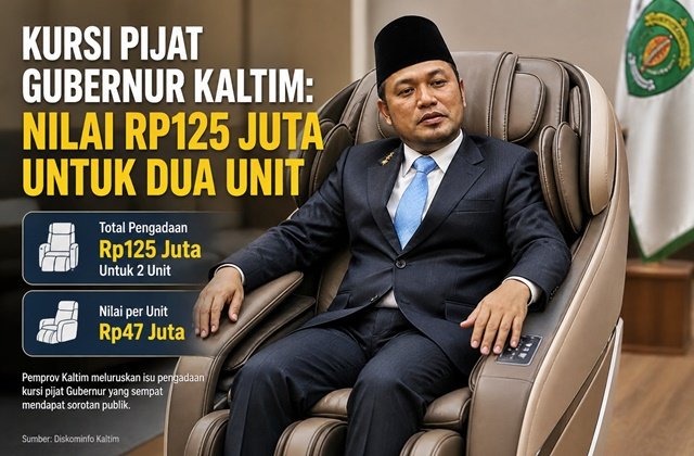 Klarifikasi Kursi Pijat Gubernur Kaltim: Nilai Rp125 Juta untuk Dua Unit