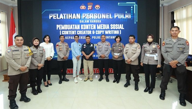 Polres Gandeng PWI Bontang, Bagi Ilmu Produksi Konten dan Copywriting